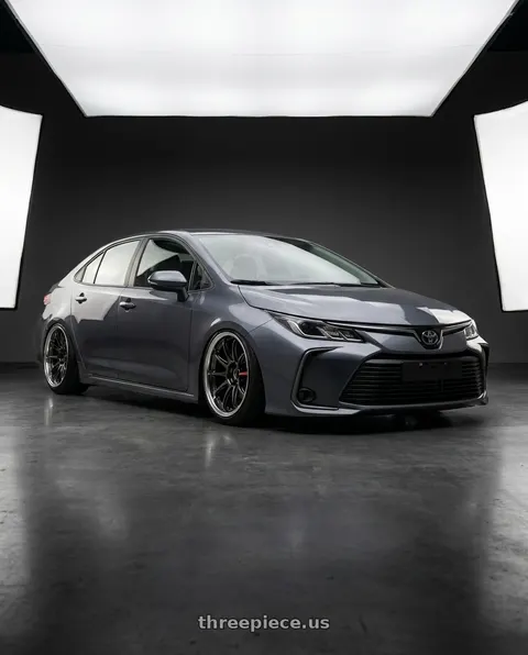 2025 Toyota Corolla with Work Zr10 2P 5x100 18x10.0 +45 Glim Black wheels