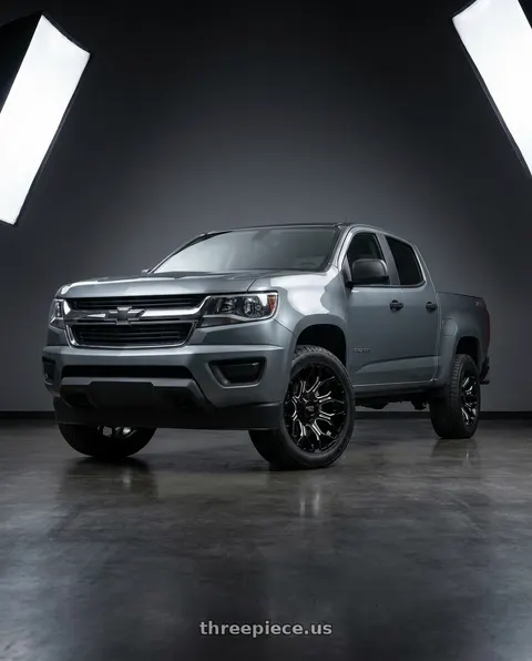 2021 Chevrolet Colorado WT with Moto Metal MO808 SNIPER 6X120/6X139.7 20X9 +0 GLOSS BLACK MILLED wheels