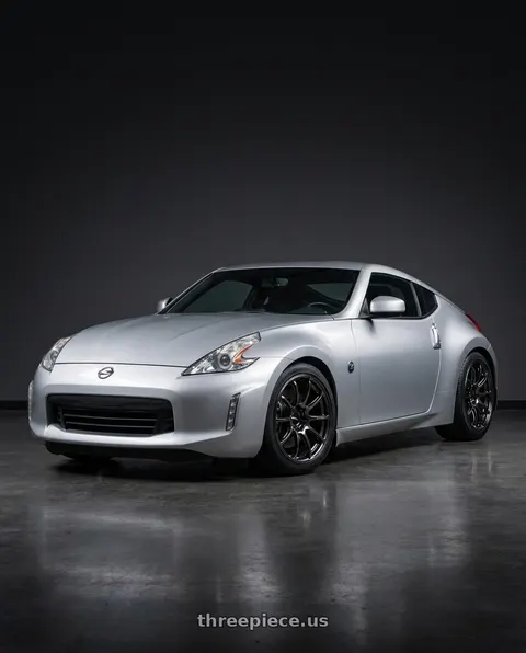 2015 Nissan 370Z with Advan Racing RSIII 5x114.3 19x8.0 +45 BLACK CHROME wheels