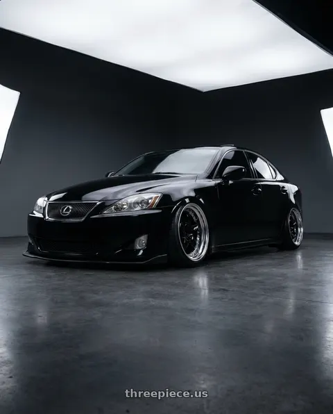2007 Lexus IS250 with Work Meister S1 3P 5x114.3 19x9.5+38 R Disk Black wheels