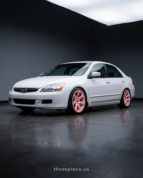 2007 Honda Accord with Heritage Wheel KOKORO 5x110 18x9.5 +38 Pink wheels