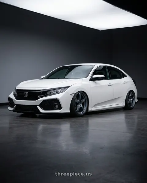 2019 Honda Civic with Gram Lights 57CR 5x114.3 18x8.5+50 Gunblue II wheels