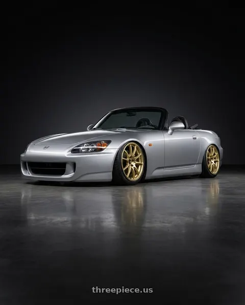 2009 Honda S2000 with Advan RCIII 5x114.3 18x7.5+45 Gold wheels