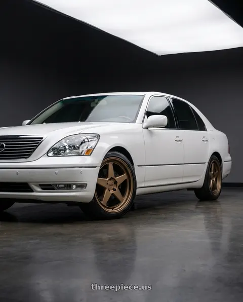 2004 Lexus LS430 with KATANA RACING KR03 5x114.3 18x8 +40 Matte Bronze wheels