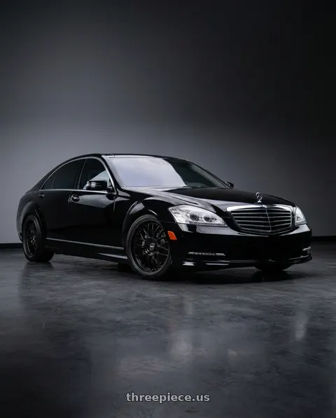 2010 Mercedes-Benz S550 with Vors LP1 5x115 18x8.5  +35 All Matte Black wheels
