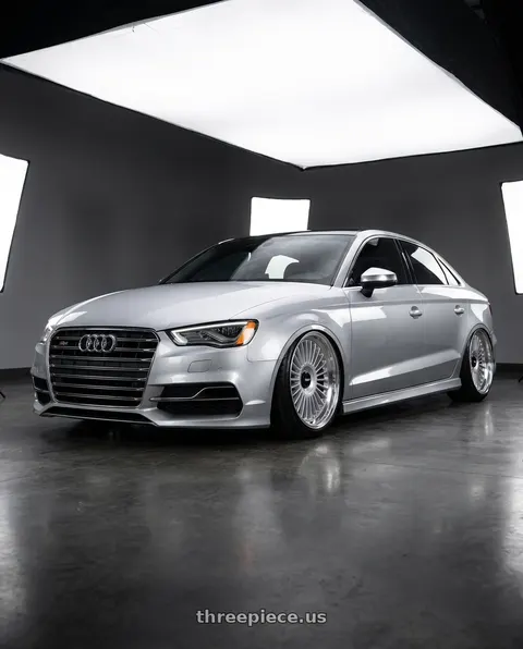 2016 Audi S3 with Rotiform RC202 GRZ 5X112/5X120 20x8.5 +35 GLOSS SILVER wheels
