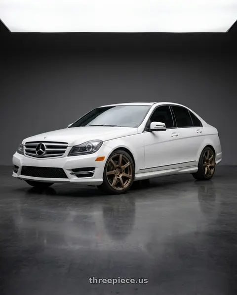 2014 Mercedes-Benz C300 4Matic Sport with Work Emotion T7r 5x112 18x8.5 +38 Matte Bronze wheels