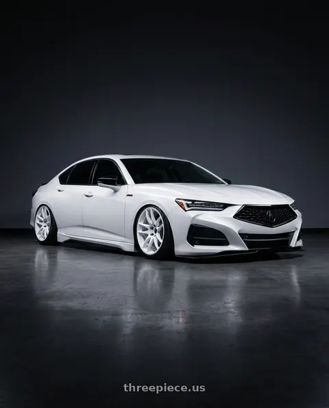 2022 Acura TLX with Work Emotion Cr Kiwami 5x120 19x8.5 +35 White wheels