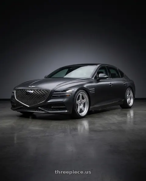 2022 Genesis G80 with ESR Wheels CR SERIES CR5 5x100 18x10.5 +22 Hyper Silver wheels