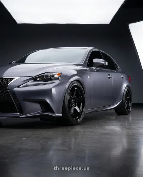 2017 Lexus IS200t F Sport with KATANA RACING HR05 5x114.3 18x9.5 +38 Gloss Black wheels