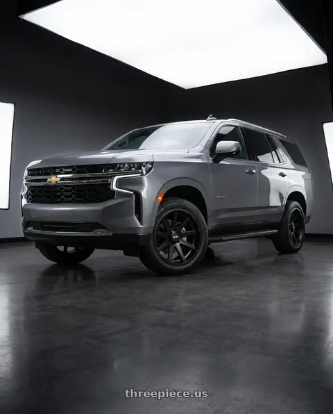 2021 Chevrolet Tahoe LS with Ion Type 143 6x139.7 20x9+18 Matte Black wheels