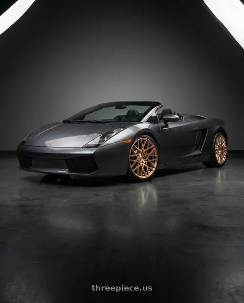 2007 Lamborghini Gallardo with Rohana RFX11 5x112 19x8.5+35 Brushed Bronze wheels