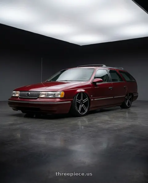1992 Mercury Sable LS with V�xx Como 5x108/5x114.3 16x7+40 Gloss Black Mach Face wheels
