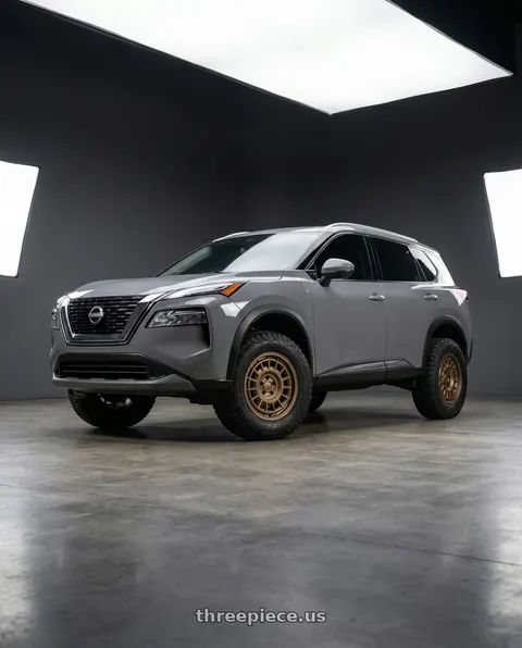 2026 Nissan Rogue SV with fifteen52 ALPEN MX 5x114.3 17x8 +38 DESERT BRONZE (MATTE BRONZE) wheels