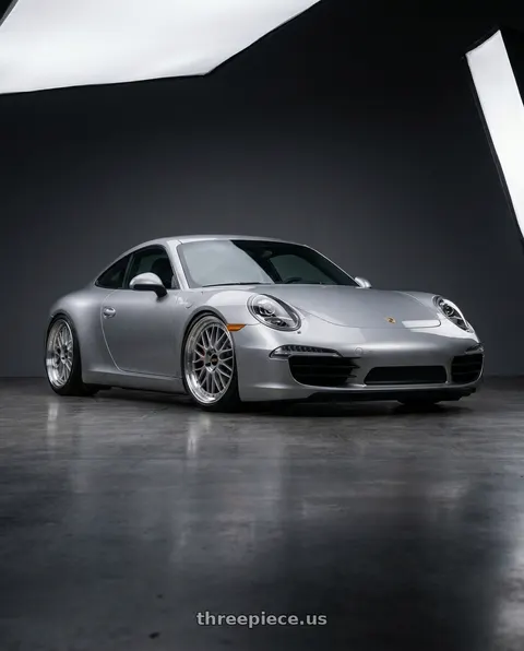 2015 Porsche 911 with BBS LM 5x120 21x10.0+38 Diamond Silver wheels