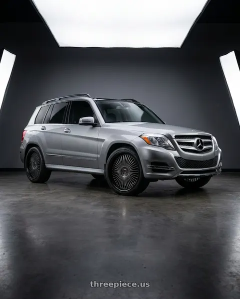 2015 Mercedes-Benz GLK350 4Matic with Cavallo CLV-41 5x112/5x114.3 20x8.5 +35 Gloss Black & Machined wheels