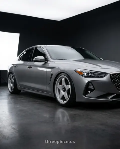 2019 Genesis G70 with fifteen52 CHICANE 5x108 / 5x112 19x8.5 +45 SPEED SILVER (GLOSS SILVER) wheels
