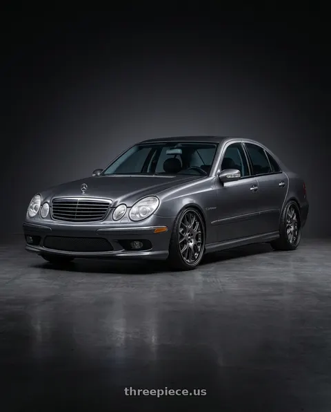 2006 Mercedes-Benz E55 AMG with BBS CH-RII 5x120 21x10 +38 Satin Platinum Center Black Lip SS Rim Prot wheels