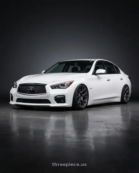 2020 INFINITI Q50 with Konig Ampliform 5x114.3 20x9.5+35 Dark Metallic Graphite wheels