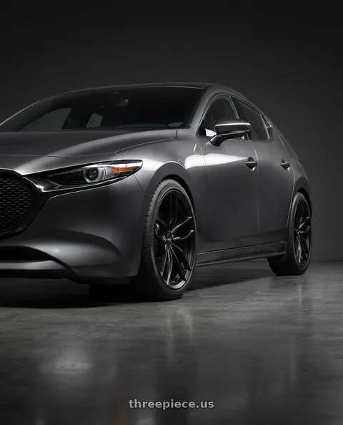 2019 Mazda 3 with Niche 1PC M203 VOSSO 5X114.3 19X8.5 +45 MATTE BLACK wheels