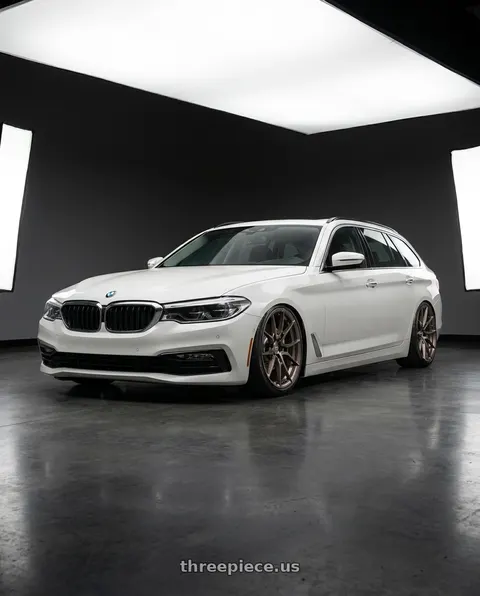 2017 BMW 530i with Niche Mono T111 KANAN 5X112 20X10.5 +35 BRUSHED CANDY SMOKE wheels