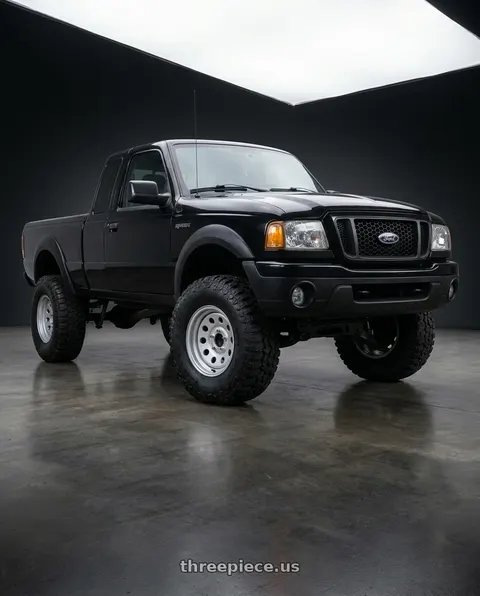 2005 Ford Ranger XLT with Allied - Pacer 229S Silver Modular 5X5.00 15x5 00 Gloss Silver wheels