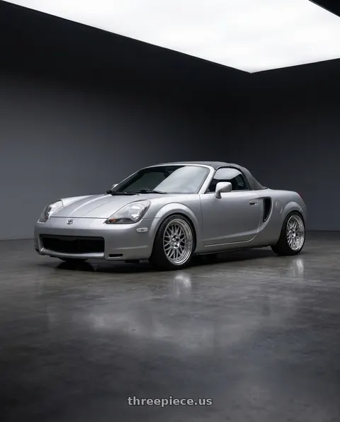 2001 Toyota MR2 Spyder with Work Meister M1 3p 4x100 16x8+33 A Disk Silver wheels