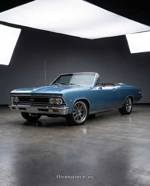 1966 Chevrolet Chevelle Super Sport 396 with Ridler Type 650 5x120.65 18x8+0 Grey/Polished Lip wheels