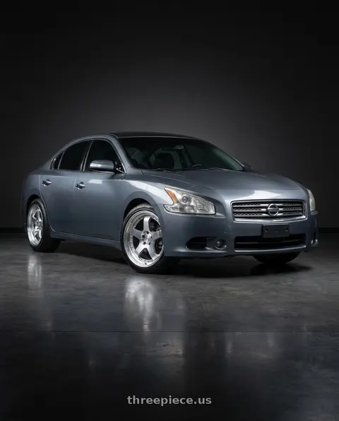 2010 Nissan Maxima SV with Aodhan AH03 5x114.3 19x9.5+22 Silver w/Machined Face wheels