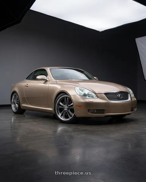 2003 Lexus SC430 with Foose 1PC F097 KNUCKLE 5X114.3 18X9.5 +1 CHROME PLATED wheels