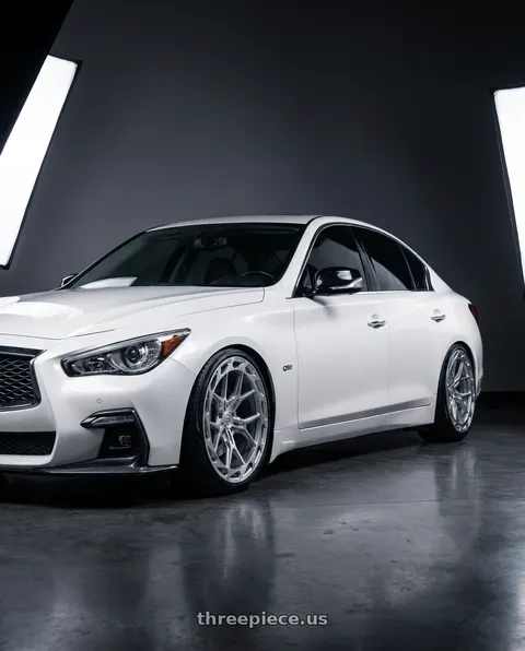 2019 INFINITI Q50 Sport with Rohana RFX19 5x114.3 20x9 +35 Machine Silver wheels