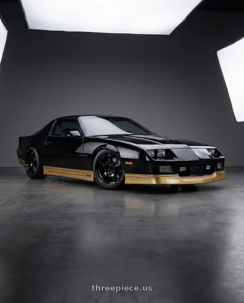 1988 Chevrolet Camaro with Gram Lights 57CR 4x100 17x7 +38 Gloss Black wheels