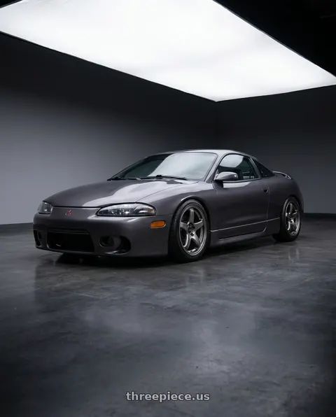 1997 Mitsubishi Eclipse with Enkei PF05 5x114.3 18x9.5+38 Dark Silver wheels