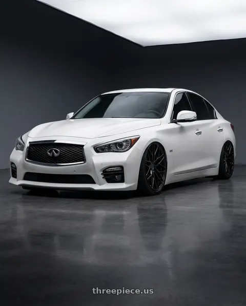 2020 INFINITI Q50 with Avant Garde Wheels M520R 5X114.3 19x9.5 +40 Gloss Black wheels