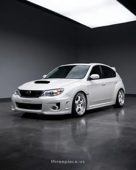 2012 subaru wrx hatchback Subaru with Work Meister S1 3P 5x100 18x8.5+41 A Disk White wheels