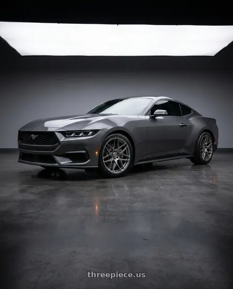2026 Ford Mustang EcoBoost with MRR FS1 5x114.3 19x9.5  +35 Gloss Gun Metal wheels