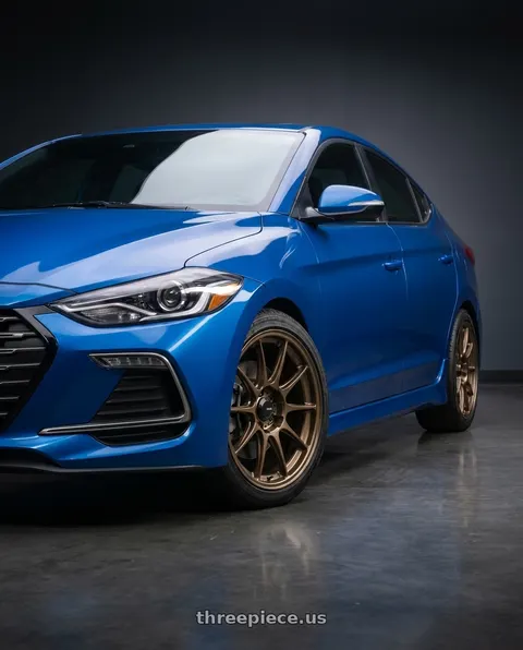 2017 Hyundai Elantra Sport with Konig Dekagram 5x114.3 18x8.5+45 Gloss Bronze wheels