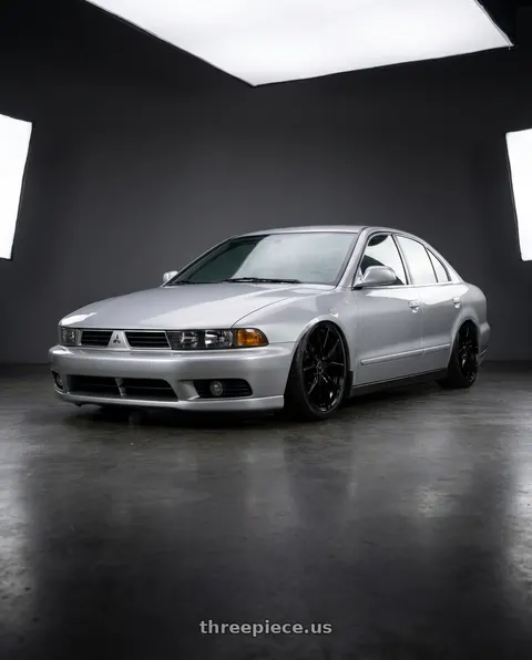 2001 Mitsubishi Galant with Advanti Racing 80B Hybris 5x114.3 18x8 +35 Gloss Black wheels