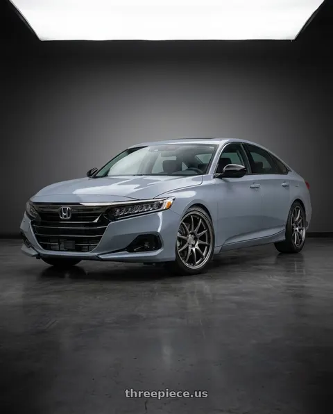 2021 Honda Accord EX-L with Aodhan DS02 5x114.3 19x9.5+22 Hyper Black wheels