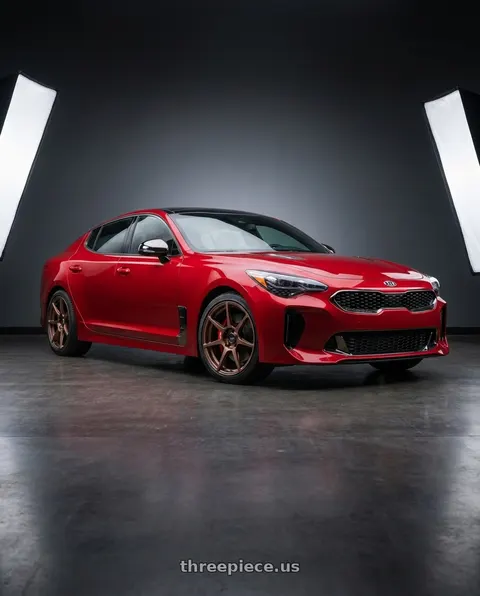 2018 Kia Stinger GT2 with Enkei TFR 5x114.3 19x8.5+35 Copper wheels