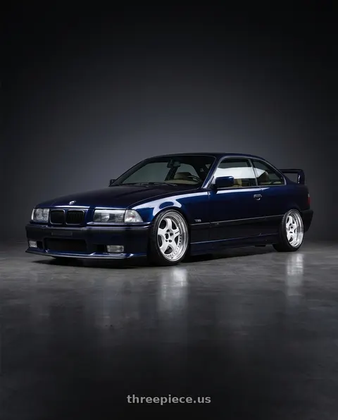1997 BMW 328i with Work Meister S1 3P 5x120 17x8+36 W Disk White wheels