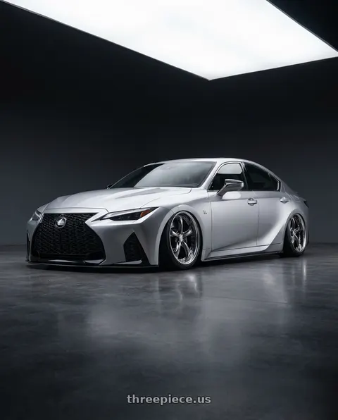 2024 Lexus IS300 F Sport Design with Work Wheels VS-KF 5x114.3 18x9.5+35 Brilliant Silver Black L Disk FULL REVERSE wheels