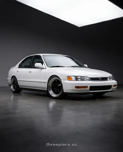 1994 Honda Accord with Work Meister S1 3P 5x100 18x7+48 A Disk Black wheels