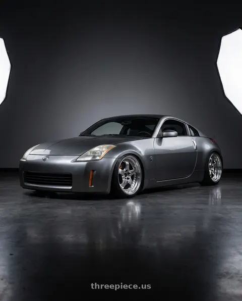 2003 Nissan 350Z with Work Meister S1 3P 5x114.3 19x9.5+23 O Disk Bright Buff Finish wheels
