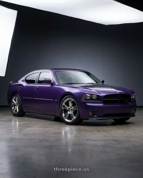 2007 Dodge Charger with OE Wheels DG04 5x115 20x9+20 Chrome wheels