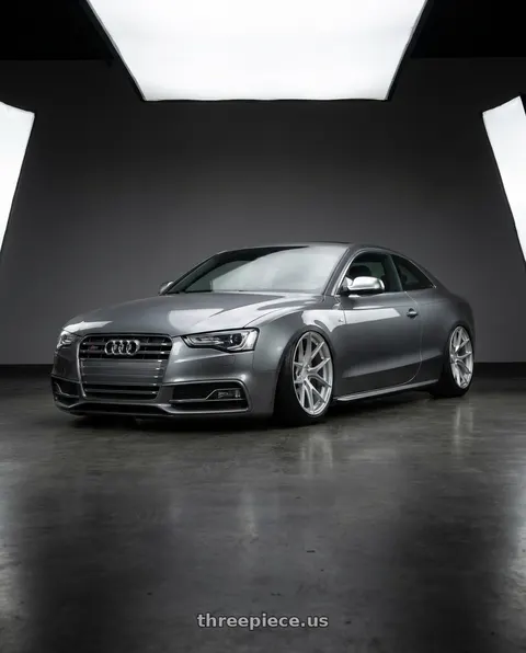 2013 Audi S5 with Aodhan AFF7 5x112 19x8.5+35 Gloss Silver Machined Face wheels