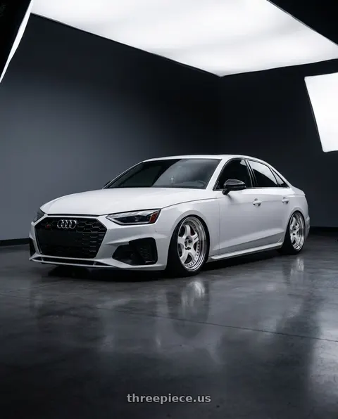 2020 Audi S4 with Work Meister S1 3P 5x112 19x9.5+38 R Disk White wheels