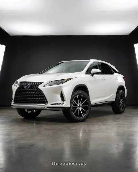 2022 Lexus RX450hL with Kraze Cosmos 194 5x114.3 20x8.5+38 Black/Machined Face wheels