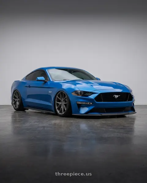 2022 Ford Mustang GT with Niche 1PC M116 MISANO 5X114.3 20X10.5 +30 MATTE GUN METAL wheels