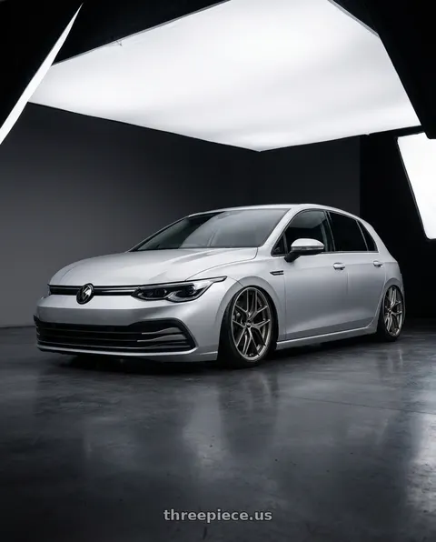 2024 Volkswagen Golf R with BBS CC-R 5x112 19x8.5+40 Satin Platinum wheels
